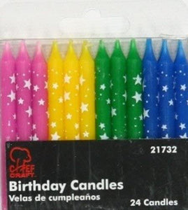 Chef Craft Birthday Candles, Polka Dot Stars