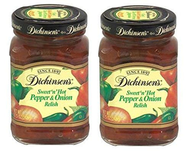 Dickinson's Sweet 'n' Hot Pepper and Onion Relish 8.75 Ounces (2 Pack)