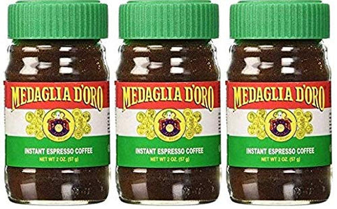 Medaglia D'Oro Instant Espresso Coffee, 2-Ounce Jars (Pack of 3)