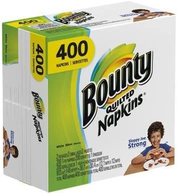 Bounty Quilted Napkins, 400 count , 2X Stronger