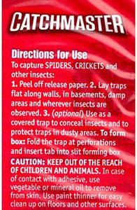 Catchmaster 724 Spider and Insect Glue Trap - 4 Professional Strength Traps per Package