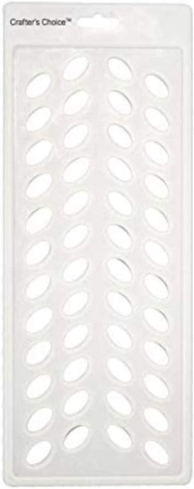 Crafter's Choice - Lip Balm Tube Filling Tray - Silicone Tray for Filling Lip Balm Tubes and Cosmetic Products - OVAL - 3002