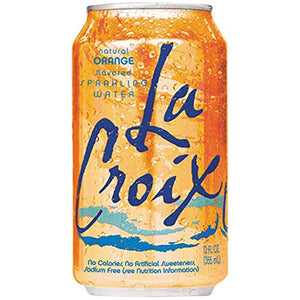 La Croix Orange Naturally Essenced Flavored Sparkling Water, 12 oz Can (Pack of 15, Total of 180 Oz)