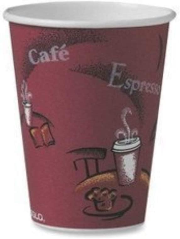 SOLO 412SIN-0041 Single-Sided Poly Paper Hot, 12 oz.