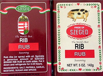 Szeged Seasoning/Rub 5 Oz Bundle of 4 Flavors: Chicken, Fish, Steak and Rib