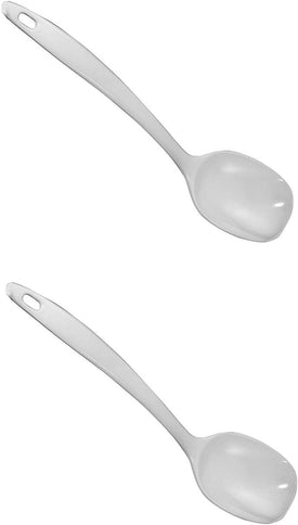 Chef Craft Melamine Basting Spoon White Hard Plastic, 11-Inches Long (2-Pack)
