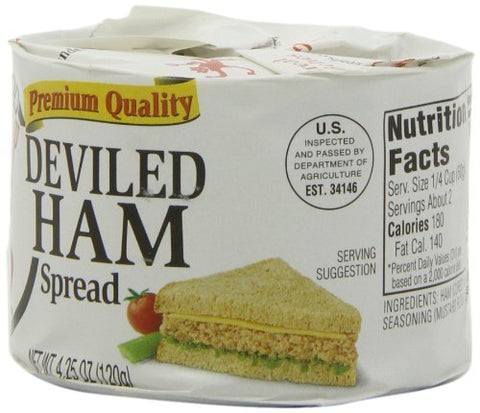 Image of Underwood Deviled Ham Spread, 4.25 Ounce Cans (Pack of 6)