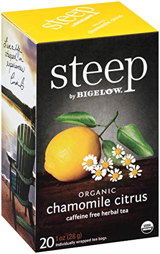Bigelow 17707 steep Tea, Chamomile Citrus Herbal, 1 oz Tea Bag, 20/Box