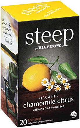 Bigelow 17707 steep Tea, Chamomile Citrus Herbal, 1 oz Tea Bag, 20/Box