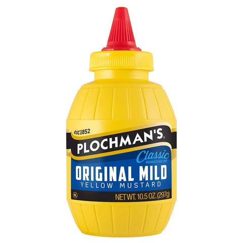 Image of Plochman's Premium Mild Yellow Mustard, 10.5 Ounce (Pack of 24)
