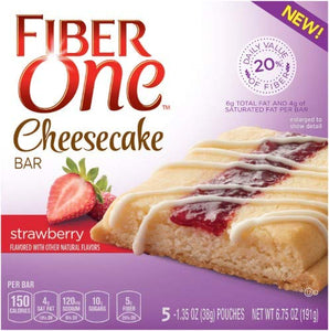 Fiber One Cheesecake Bar, Strawberry (Pack of 2)