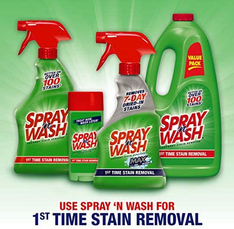Triple Pack Spray n Wash Laundry Stain Remover, 22 Fl Oz, Pack 3, Total 66 Fl. Oz