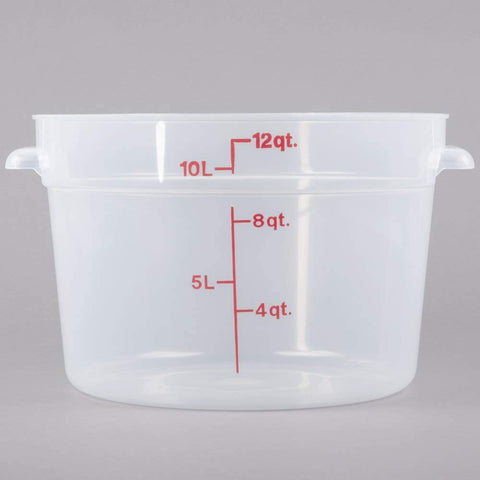 Image of Cambro Camware Bundle 6 &12 Quart Translucent Round Food Storage Containers with Lids