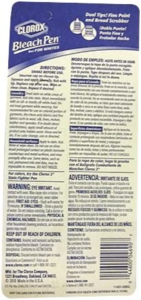 Clorox Bleach Pen Gel for Whites, 2 oz (2 Pack)