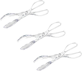 Chef Craft Premium Clear Salad Tongs Heavy Duty Design, 11.25-Inches Long (3-Pack)