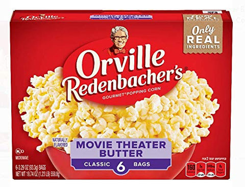 Image of orville redenbacher's Movie Theater Butter Popping Corn Classic Bags, 19.73 oz