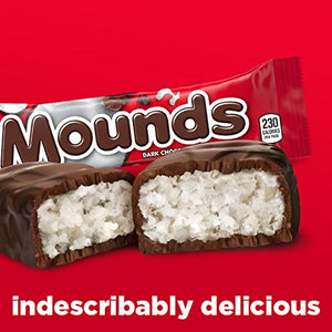 MOUNDS Dark Chocolate and Coconut Candy Bar, 1.75 Ounce (Pack of 36)