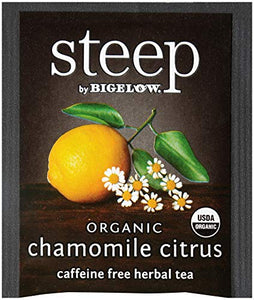Bigelow 17707 steep Tea, Chamomile Citrus Herbal, 1 oz Tea Bag, 20/Box