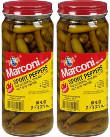 Image of Marconi Brand Hot Sport Peppers, 16 fl oz