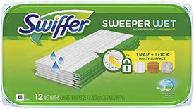 Swiffer Sweeper Wet Mopping Pad Refills for Floor Mop Open Window Fresh Scent 12 Count - 1 Pack