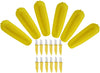 Grill Time Set of 6 Corn on the Cob Skewer and Dish Set - 18 PC Set: 6 Large Plastic Corn on the Cob Dishes and 12 Corn holders. Keep hands clean and free of oils and butter during Cookouts