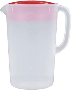 Rubbermaid 1 Gallon Classic Pitcher, Pack of 2 Red/Clear Pitchers