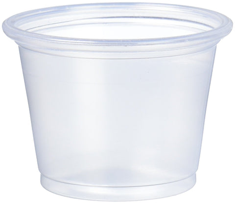 Image of Dart 1 Ounce Clear PP Portion Container 125 Cups Per Pack