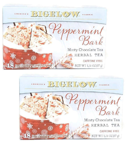 Image of Bigelow Peppermint Bark Mint Chocolate Herb Tea (Pack of 2)