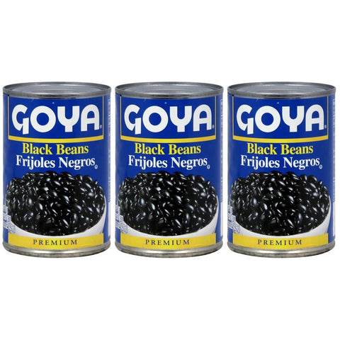 Image of Goya Black Beans Premium 15.5 Oz. Pack Of 3.