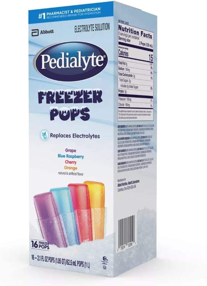 Pedialyte Freezer Pops - Assorted Flavors - 2.1 oz - 16 ct (Pack of 2) by Pedialyte