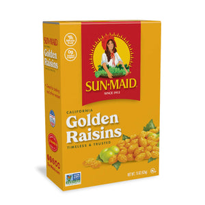 Sun-Maid California Dried Golden Raisins, No Added Sugar, Naturally Sweet Dried Fruit