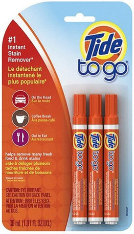 Tide to Go Instant Stain Remover Pens 3 ea (Pack of 1), White
