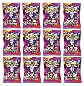 Warheads Sour Chewy Cubes: 12 Packs of 5 Oz - Tj
