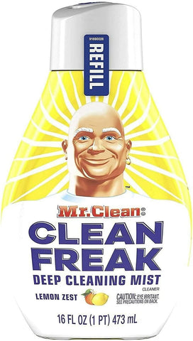 Mr. Clean Freak Deep Cleaning Mist Refill, Lemon Zest, 16 fl oz (Pack of 2)