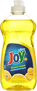 Joy Ultra Dishwashing Liquid, Lemon Scent 12.60 oz (Pack of 8)