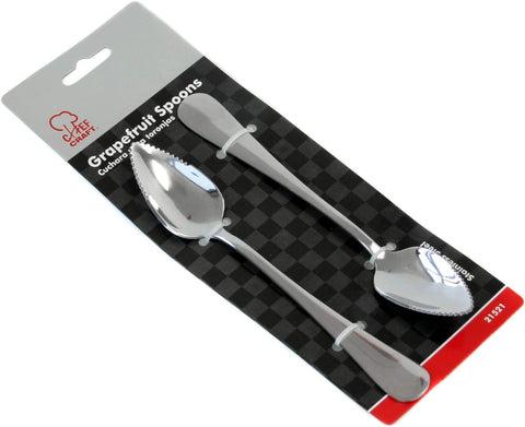 Image of Chef Craft Stainless Steel Grapefruit and Dessert Spoon with Serrated Edge