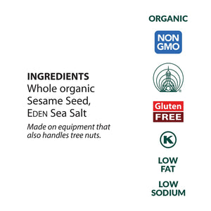 Eden Foods Organic Salt Gomasio Sesame Seeds and Sea Salt, 3.5 ounces pack of 2