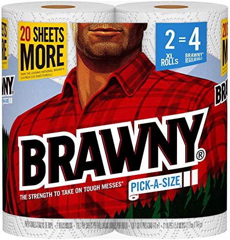 Brawny Paper Towels 120 sheet 2 ply 2 pk