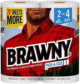 Brawny Paper Towels 120 sheet 2 ply 2 pk