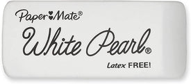 Paper Mate White Pearl Premium Erasers, White, 3 Pack (70624) (2 x 3 pack)
