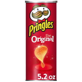 Pringles Original Potato Crisps Chips 5.2 oz. (Pack of 3 Cans)