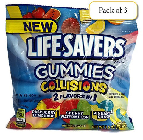 Image of Lifesavers Gummies Collisions, 3.6oz Bag (Pack of 3)