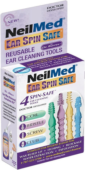 NeilMed Ear Spin Safe - 4 Spin-Safe Reusable Ear Cleaning Tools