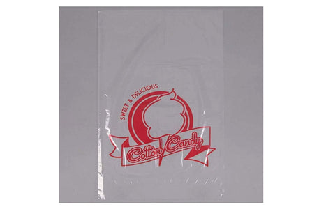 Carnival King 202502504 11 1/2" x 19 1/2" Printed Cotton Candy Bag - 100/Pack