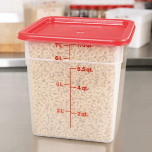 Cambro 6SFSPP190 CamSquare Storage Container, Translucent, 6 qt With Lid - Set of 2