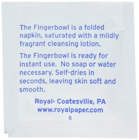 Royal Moist Wet Wipe Towelette, Individually Wrapped, Package of 1000, White