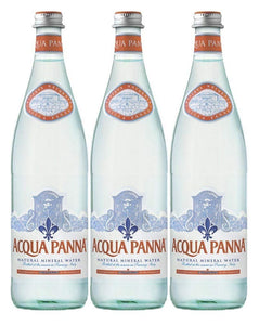 Acqua Panna Natural Spring Water, 25.3 Oz Glass Bottle (Pack of 3, Total of 75.90 Oz)