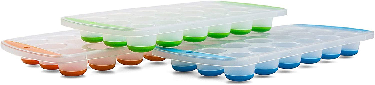 Chef Craft Push Out Round Ice Cube Tray, Colors May Vary (4-Pack)