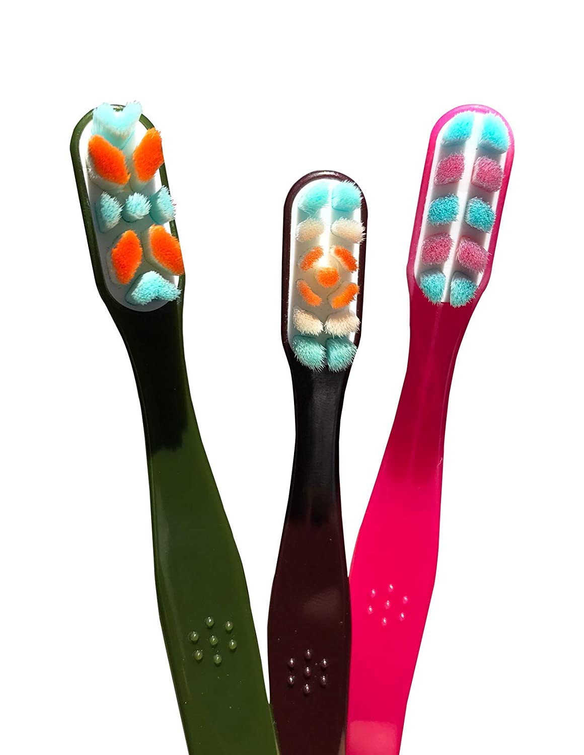Brush Buddies Caress Toothbrushes with Patented Ultra Soft and Sensitive Bristles 6pk