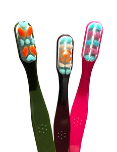 Brush Buddies Caress Toothbrushes with Patented Ultra Soft and Sensitive Bristles 6pk